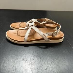 Vionic Cream & Tan Womens Sandals 8M